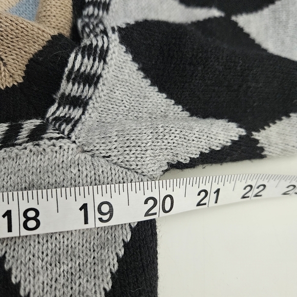 Steve Edwards Striped Aztec Long Line Cardigan Sweater Sz Small - Picture 6 of 9